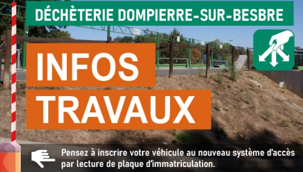 Déchèterie de Dompierre-sur-Besbre fermée dès le 23/02/2026